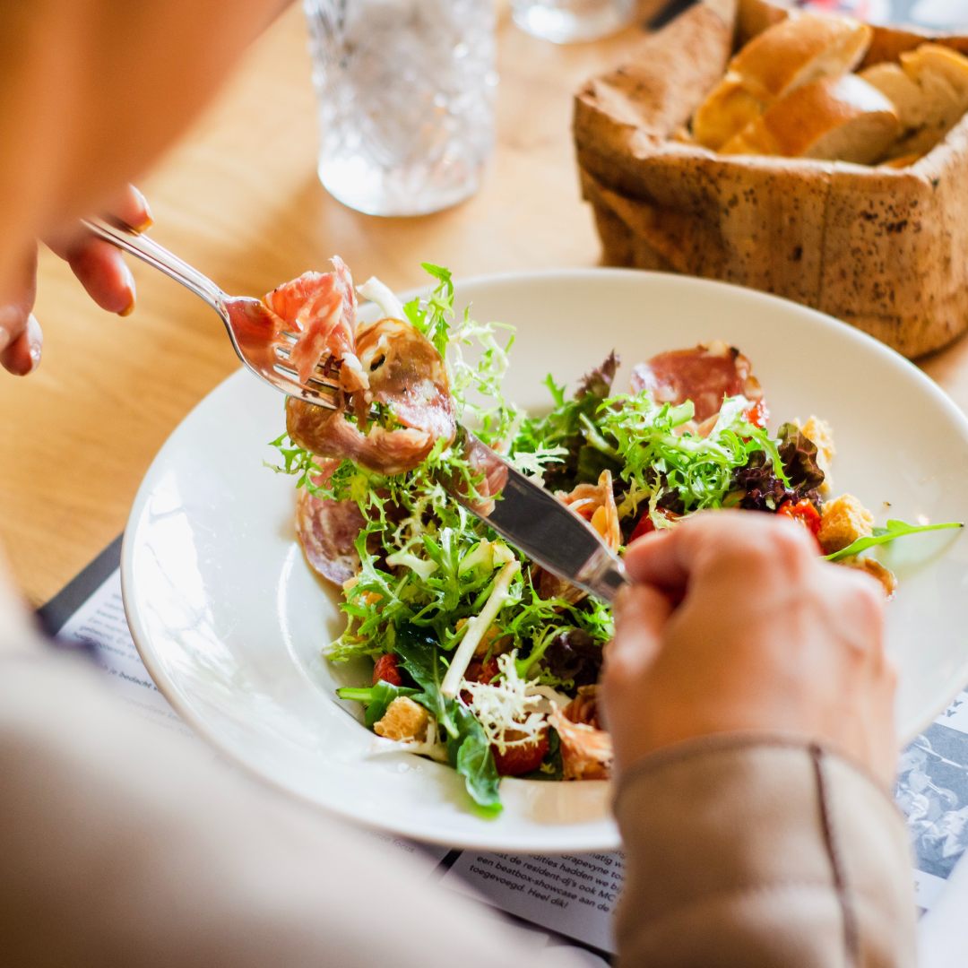 Salad with smoked salmon